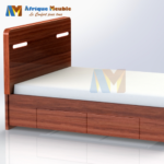 Cadre de lit double queen avec tiroirs en bois mdf moderne king size meubles pour cham7