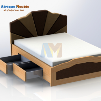 Cadre de lit double queen avec tiroirs en bois mdf moderne king size meubles pour cham7