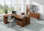 table de Bureau En L+ Armoire de rangement